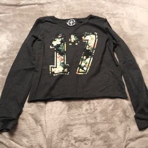 Recycled Karma Cropped/Cold Shoulder Top!